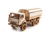 Конструктор из дерева. Грузовой автомобиль КАМАЗ-4310 бортовой, 1:43. Baumi 12002