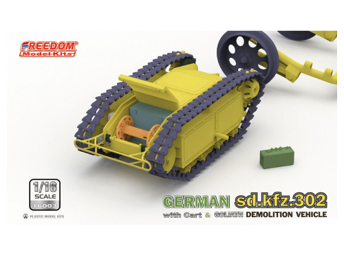 16003 Freedom Model Kits Управляемая мина Sd.kfz. 302 Goliath с тележкой (1:16)