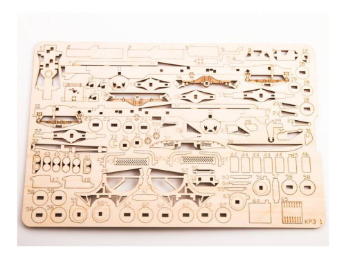 Конструктор из дерева. Грузовой автомобиль КРАЗ-255 бортовой, 1:35. Baumi 11005