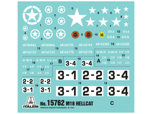 15762 Italeri Танк M18 Hellcat (1:56)