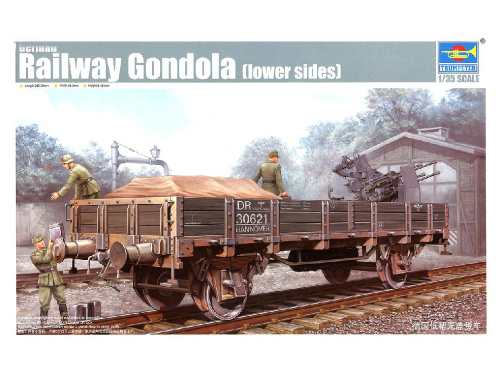 01518 Trumpeter Вагон German Railway Gondola (опущенные борта) (1:35)