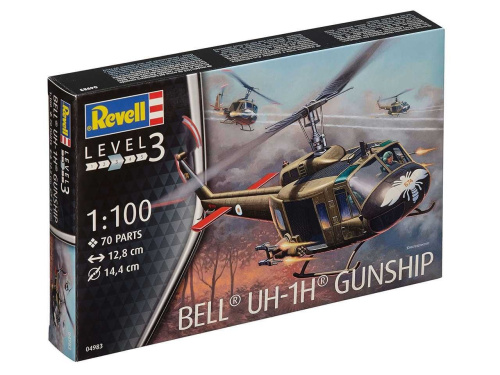 04983 Revell Американский вертолет Bell UH-1H Gunship (1:100)