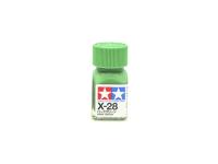 X-28 Park Green gloss, enamel paint 10 ml.(Травянистый зелёный глянцевый) Tamiya 80028