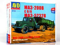 7059 AVD Models Автомобиль МАЗ-200В с п/п МАЗ-5232В (1:43)