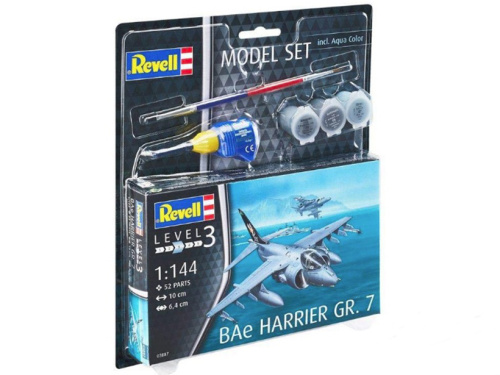 63887 Revell Подарочный набор. Британский штурмовик Bae Harrier GR.7 (1:144)