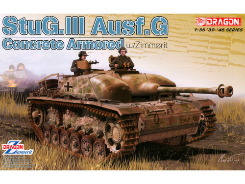 6891 Dragon Немецкая САУ StuG.III Ausf.G Concrete Armored с циммеритом (1:35)