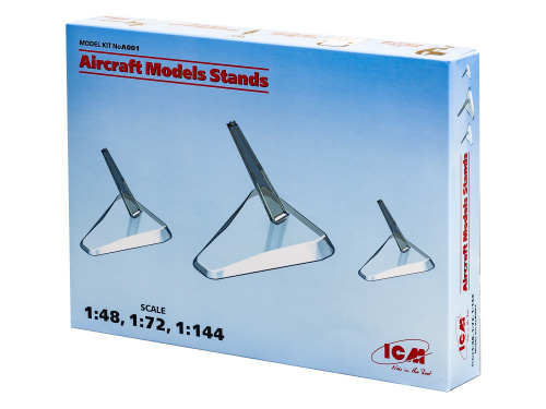 A001 ICM Набор подставок для моделей самолётов в масштабах 1:48, 1:72, 1:144