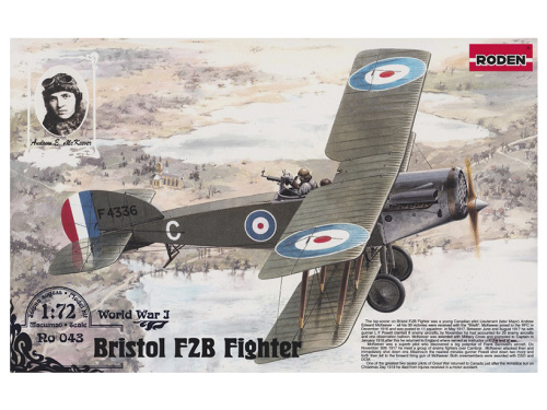 Rod043 Roden Лёгкий истребитель Bristol F.2 Fighter (1:72)