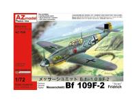 AZ7530 AZ Model Немецкий истребитель Messerschmitt Bf-109 F-2 (1:72)