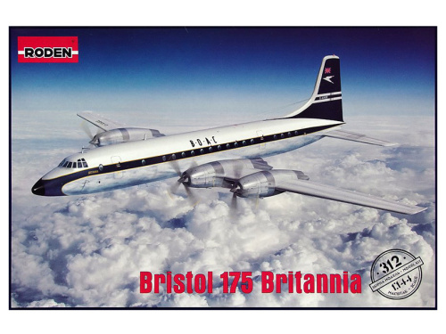 Rod312 Roden Британский турбовинтовой авиалайнер Bristol 175 Britannia (1:144)