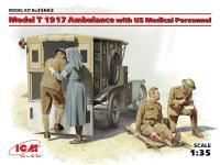 35662 ICM Model T 1917 санитарная, с американским медицинским персоналом (1:35)