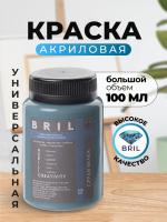 Краска акриловая универсальная BRIL 7000 Серая белка, 100 мл.