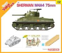 9102 Dragon Американский средний танк Sherman M4A4 75mm с бочонком (1:35) 9102 Dragon Американский средний танк Sherman M4A4 75mm с бочонком (1:35)
