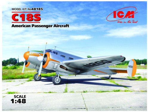 48185 ICM C18S,Американский пассажирский самолет (1:48)