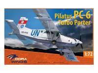 DW72025 Dora Wings Гражданский многоцелевой самолет Pilatus PC-6 Turbo Porter (1:72)