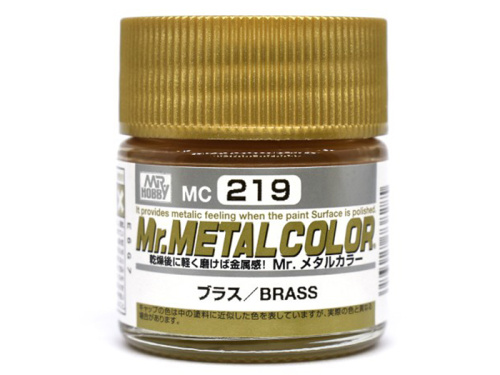 MC-219 Mr.Hobby Краска акриловая на специальном разбавителе, Brass, (латунь), 10 мл.