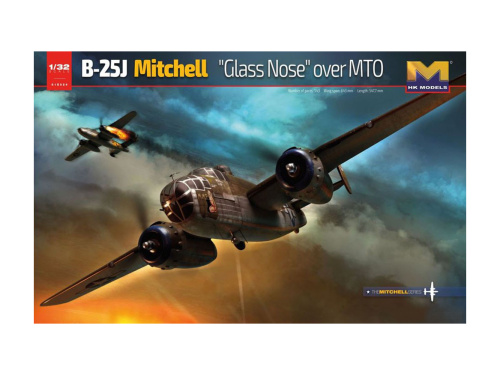 01E024 HK Models Бомбардировщик B-25J Mitchell Glass Nose over (MTO) (1:32)
