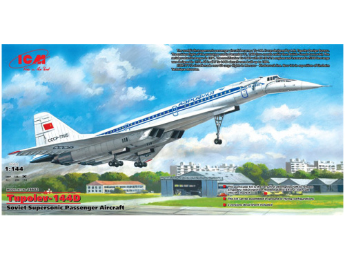 14402 ICM Ту-144Д, Советский сверхзвуковой пассажирский самолет (1:144)