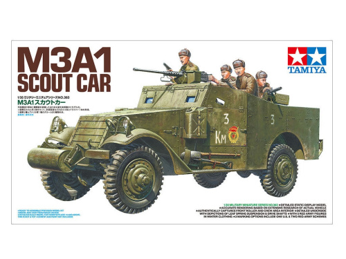 35363 Tamiya M3A1 SCOUT CAR разведывательный бронеавтомобиль с 5 фигурами советских солдат (1:35)