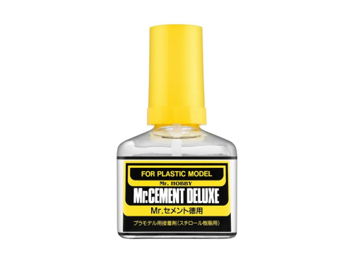 MC-127 Mr.Hobby Mr. Cement Deluxe Клей для пластиковых моделей, с кисточкой, 40 мл.