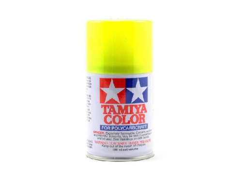 86027 Tamiya PS-27 Fluorescent Yellow (Флуоресцентная жёлтая) краска-спрей 100 мл.