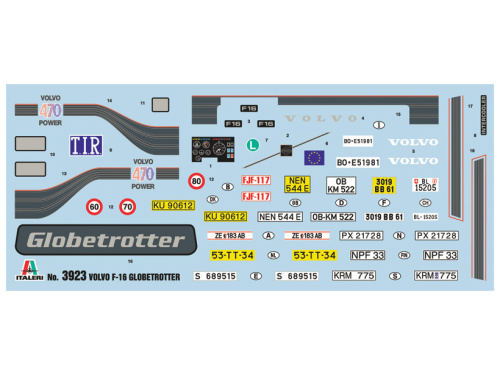 3923 Italeri Седельный тягач Volvo F16 Globetrotter (1:24)