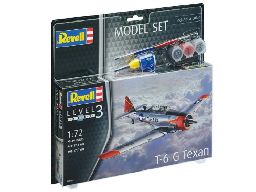 63924 Revell Подарочный набор. Американский лёгкий учебный самолёт T-6 G Texan (1:72)