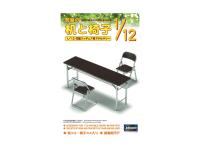 62002 Hasegawa Набор стол и стулья Meeting room desk & chair (1:12)