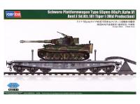82934 Hobby Boss Комплект Schwere Plattformwagen Type SSyms 80 и Pz.Kpfw.VI Ausf.E Tiger (1:72)