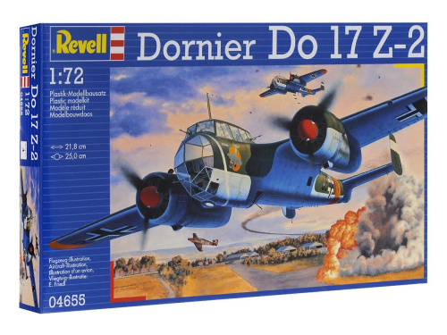 04655 Revell Немецкий двухмоторный бомбардировщик Dornier Do 17 Z (1:72)