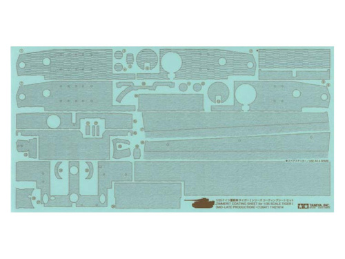 12647 Tamiya Набор наклеек имитирующих циммерит для танка Tiger I (1:35)