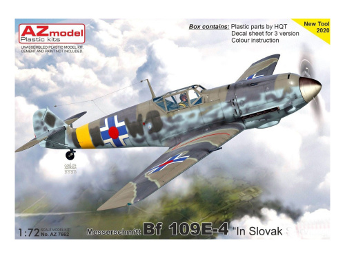AZ7662 AZ Model Немецкий истребитель Bf 109E-4 "In Slovak Service" (1:72)