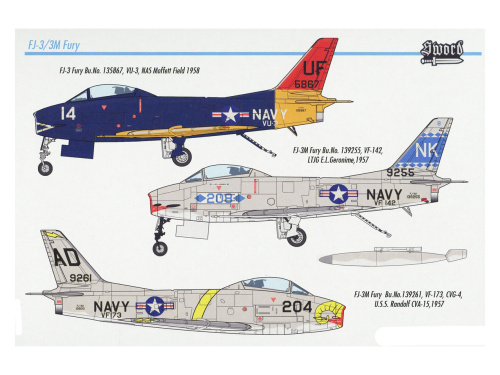 SW72139 Sword Истребитель North-American FJ-3/FJ-3M Fury (1:72)