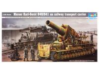 00209 Trumpeter Самоходная мортира "Карл" 040/041 на ж/д платформе (1:35)
