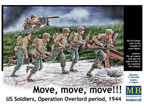 35130 Master Box "Вперед, вперед, вперед!!! "Американские солдаты, операция Оверлорд, 1944 г." (1:35
