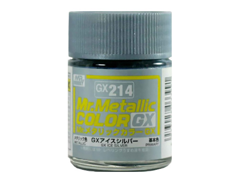 GX214 Mr.Hobby Mr.Metallic Color GX: Металлик ice-silver, 18 мл.