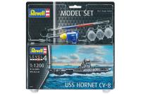 65823 Revell Подарочный набор с моделью авианосца USS Hornet (1:1200)