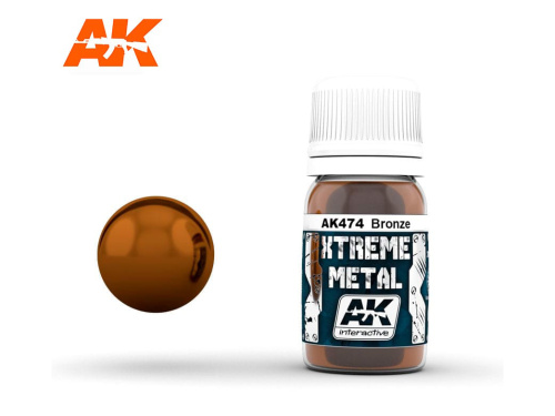 AK-474 AK-Interactive Xtreme Metal Bronze (Металлик, бронза), 30 мл.
