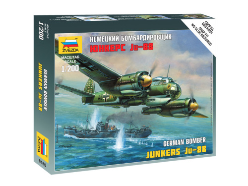 6186 Звезда Немецкий бомбардировщик Ju-88 A4 (1:200)