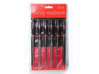 4304 JAS Набор надфилей с ручками, крупная насечка (6 шт.)