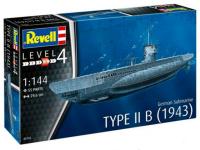 65155 Revell Подарочный набор с моделью немецкой подводной лодки Type II B, 1943 (1:144)