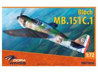 DW72026 Dora Wings Истребитель Bloch MB.151 C.1 (1:72)