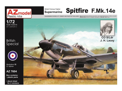 AZ7604 AZ Model Британский истребитель Spitfire F.MK. 14E J.H.Lacey (1:72)