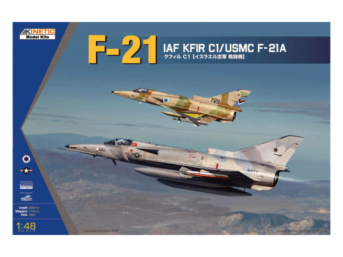 K48053 Kinetic Истребитель израильских ВВС KFIR C1 / USMC F-21A (1:48)