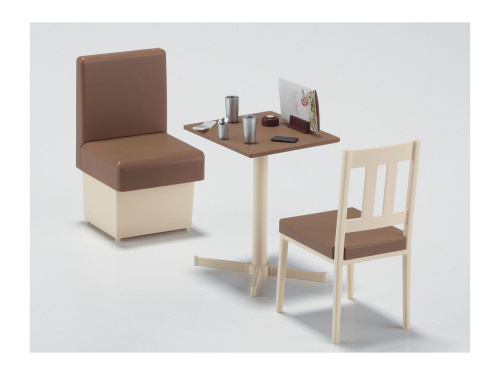 62007 Hasegawa Набор стол и стулья Family Restaurant table & chair (1:12)