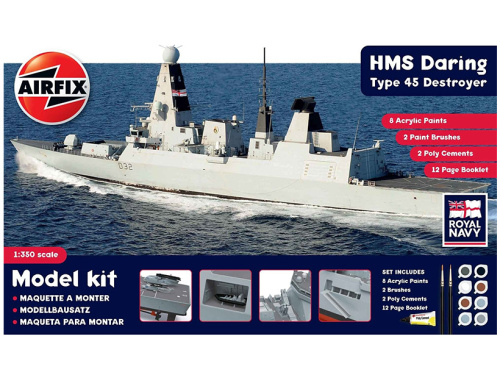 A50132 Airfix Корабль HMS Daring: Type 45 Destroyer 1:350