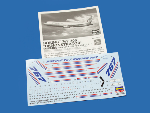 10853 Hasegawa Пассажирский самолёт Boeing 767-200 Demonstrator (1:200)