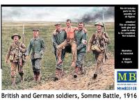 35158 Master Box Британские и немецкие солдаты, Битва на Сомме, 1916 г. (1:35)