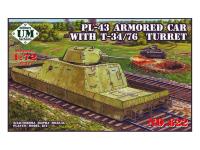 UM2-622 UMMT Бронеплощадка типа ПЛ-43 с башней танка Т-34/76 (1:72)