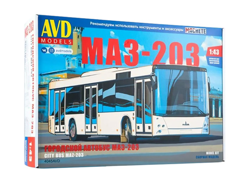 4045 AVD Models Автобус МАЗ-203 (1:43)